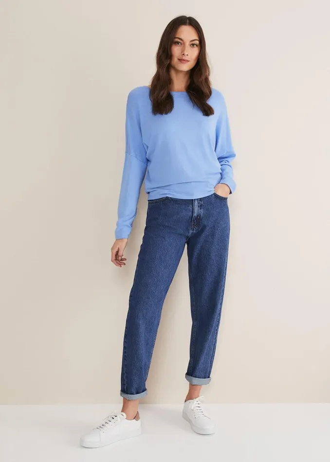 Phase Eight Knitwear Olivian Fine Knit Jumper Cornflower 8211 Women