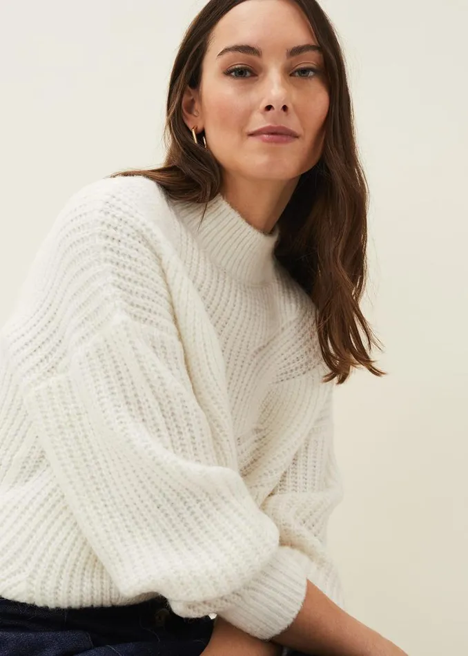 Phase Eight Knitwear Ruby Fluffy Decorative Open Stitch Jumper White 8211 Women Phase Eight Knitwear Ruby Fluffy Decorative Open Stitch Jumper White 8211 Women