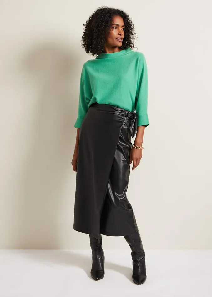 Phase Eight Knitwear Salima Funnel Jumper Green 8211 Women