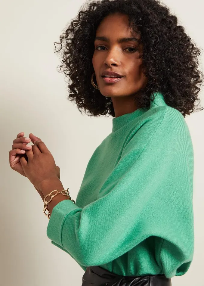 Phase Eight Knitwear Salima Funnel Jumper Green 8211 Women