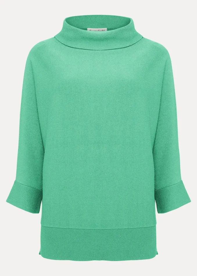 Phase Eight Knitwear Salima Funnel Jumper Green 8211 Women