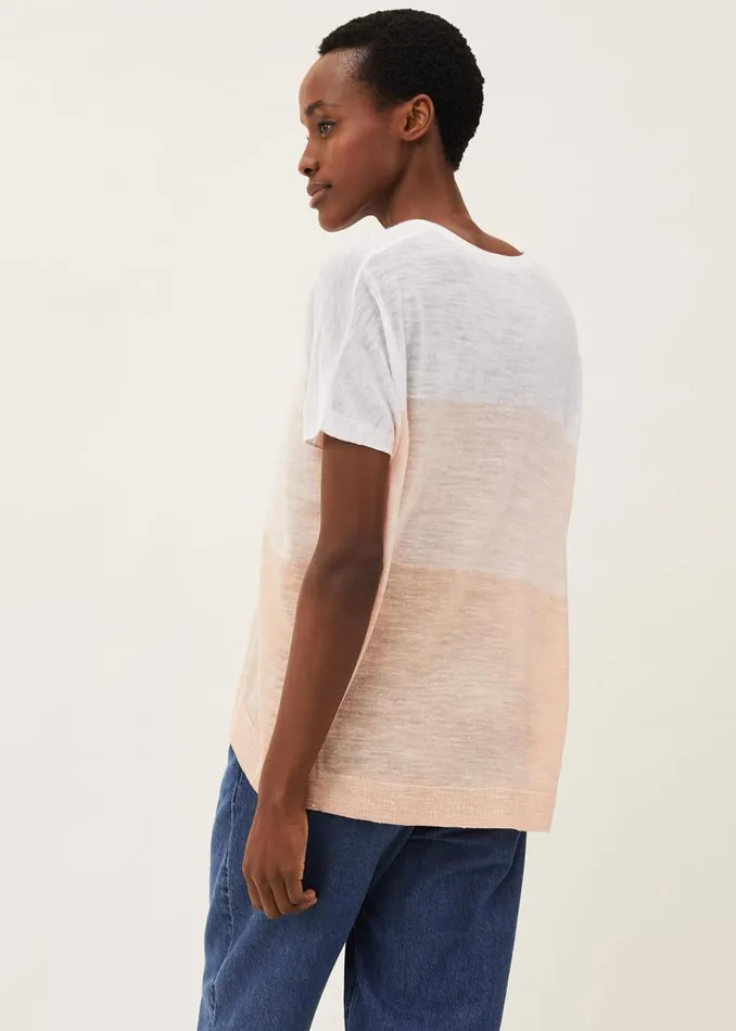 Phase Eight Knitwear Simonea Colourblock Linen Top Whitemulti 8211 Women