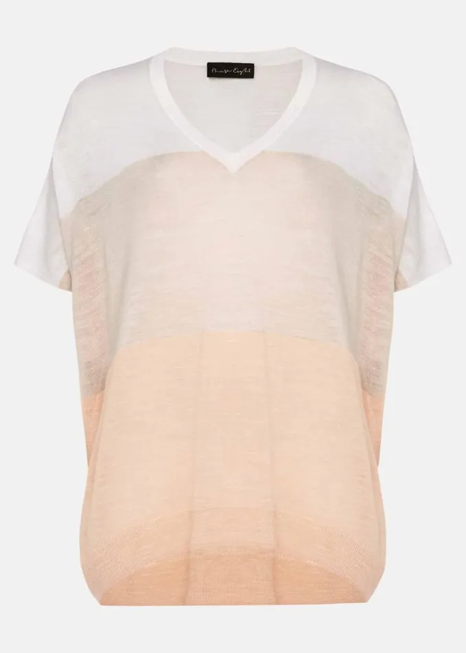 Phase Eight Knitwear Simonea Colourblock Linen Top Whitemulti 8211 Women