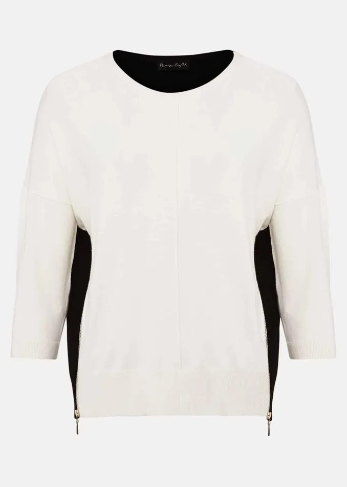Phase Eight Knitwear Skylar Colourblock Knit Blackivory 8211 Women