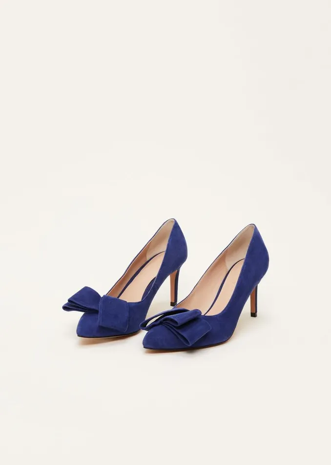 Phase Eight Occasion Shoes Bow Front Court Shoe Deep Ocean 8211 Women