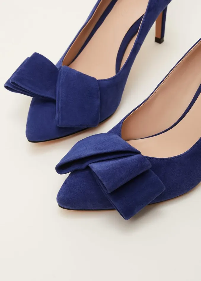 Phase Eight Occasion Shoes Bow Front Court Shoe Deep Ocean 8211 Women