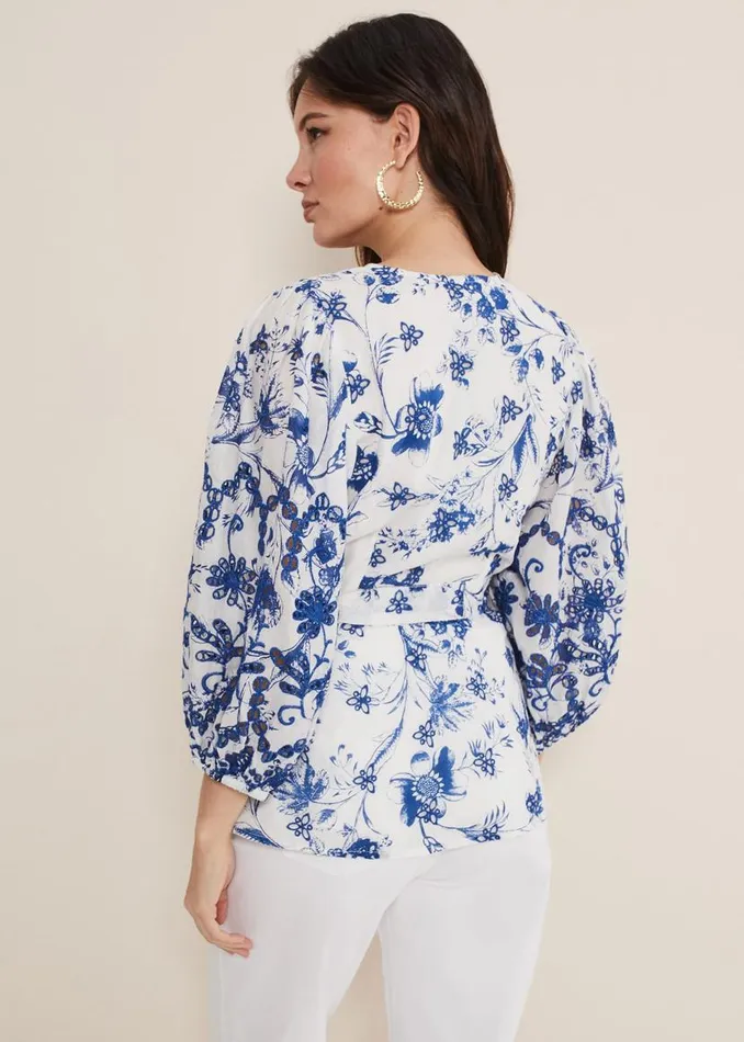 Phase Eight Shirts and Blouses Alice Embroidered Blouse Bluewhite 8211 Women Phase Eight Shirts and Blouses Alice Embroidered Blouse Bluewhite 8211 Women