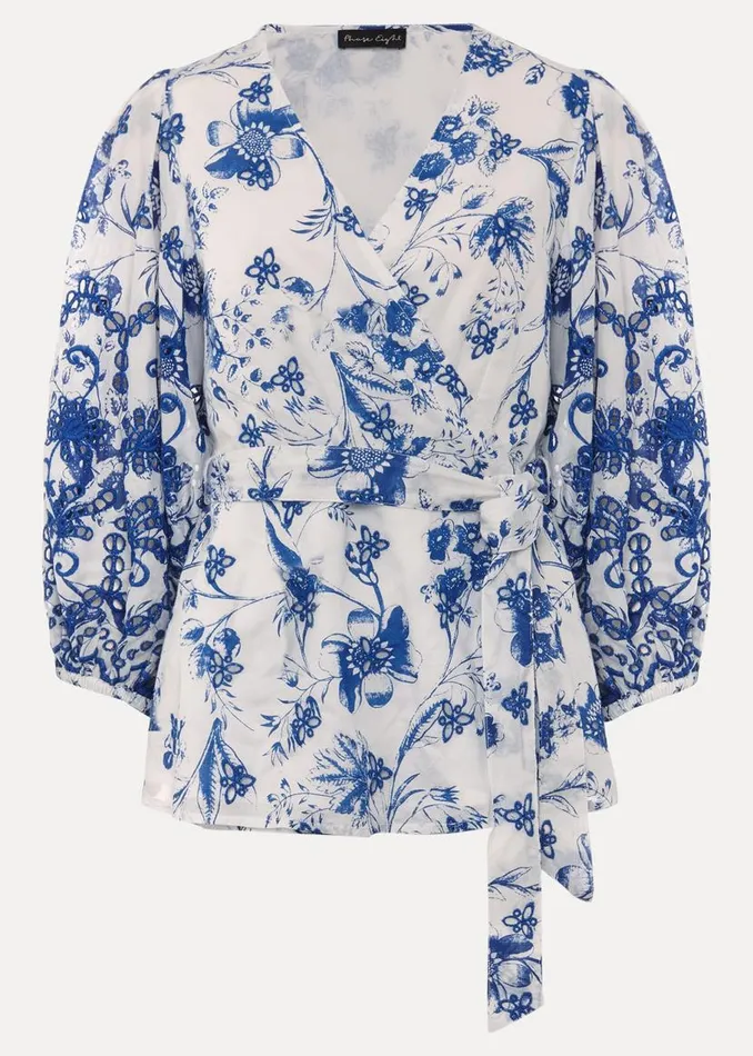 Phase Eight Shirts and Blouses Alice Embroidered Blouse Bluewhite 8211 Women Phase Eight Shirts and Blouses Alice Embroidered Blouse Bluewhite 8211 Women