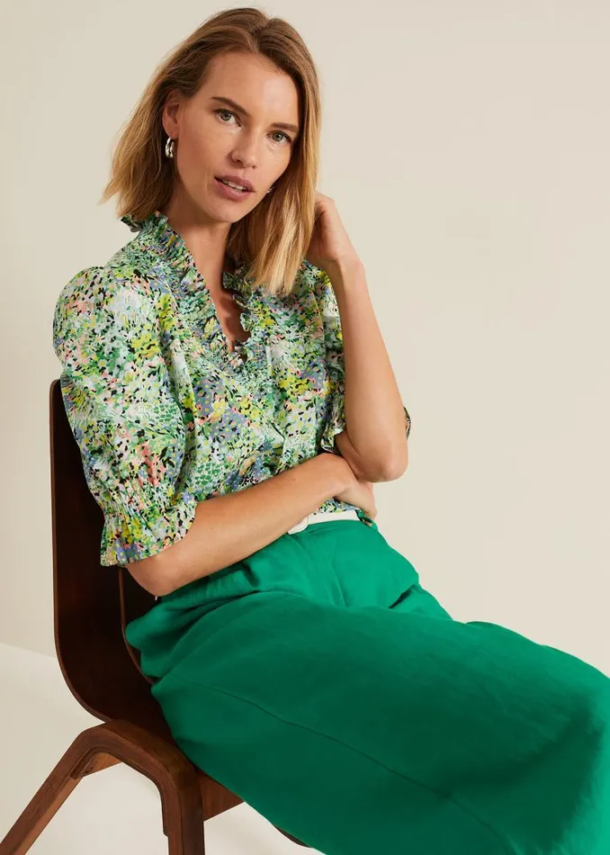 Phase Eight Shirts and Blouses Izara Printed Blouse Multicoloured 8211 Women