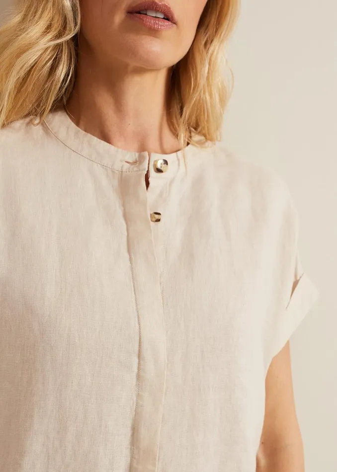 Phase Eight Shirts and Blouses Kelsie Button Through Linen Shirt Neutral 8211 Women Phase Eight Shirts and Blouses Kelsie Button Through Linen Shirt Neutral 8211 Women