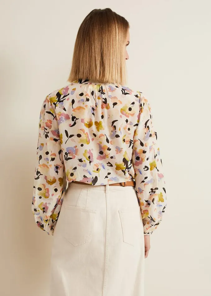 Phase Eight Shirts and Blouses Maddie Watercolour Silk Blend Blouse Ivory 8211 Women Phase Eight Shirts and Blouses Maddie Watercolour Silk Blend Blouse Ivory 8211 Women
