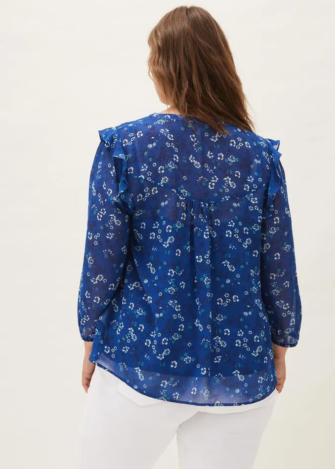 Phase Eight Shirts and Blouses Micaela Printed Top Blue Multi 8211 Women