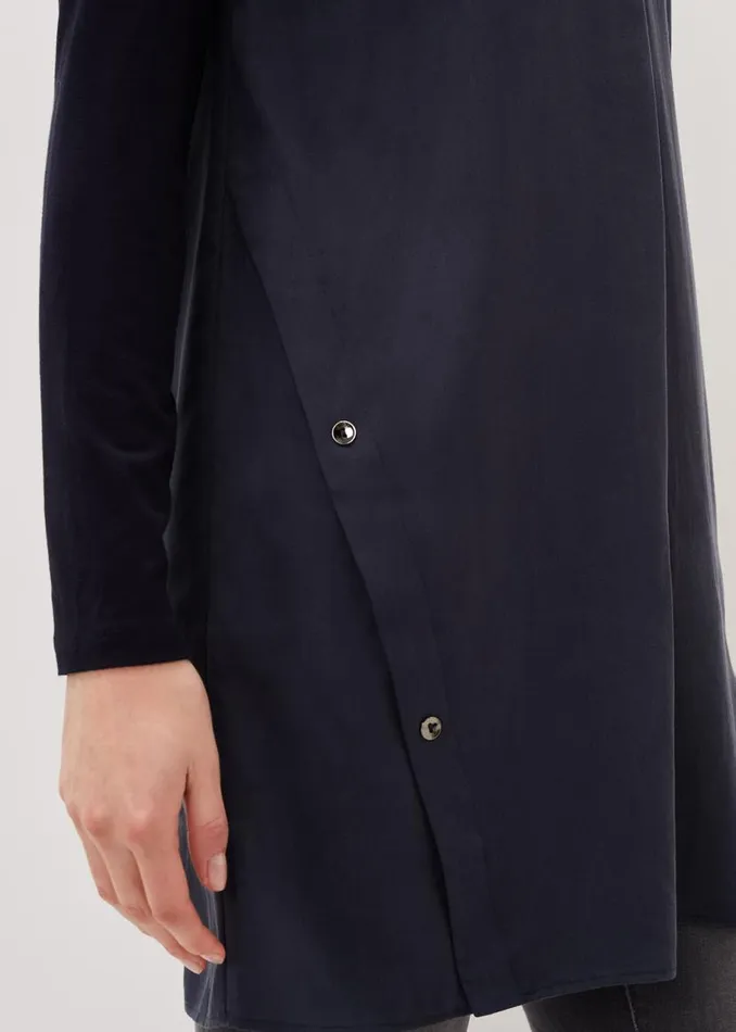 Phase Eight Shirts and Blouses Neave Button Tunic Navy 8211 Women