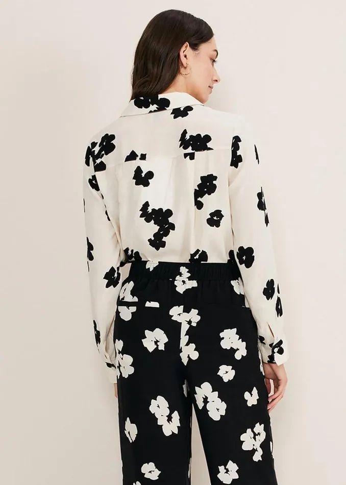 Phase Eight Shirts and Blouses Rae Floral Longline Shirt Blackivory 8211 Women Phase Eight Shirts and Blouses Rae Floral Longline Shirt Blackivory 8211 Women