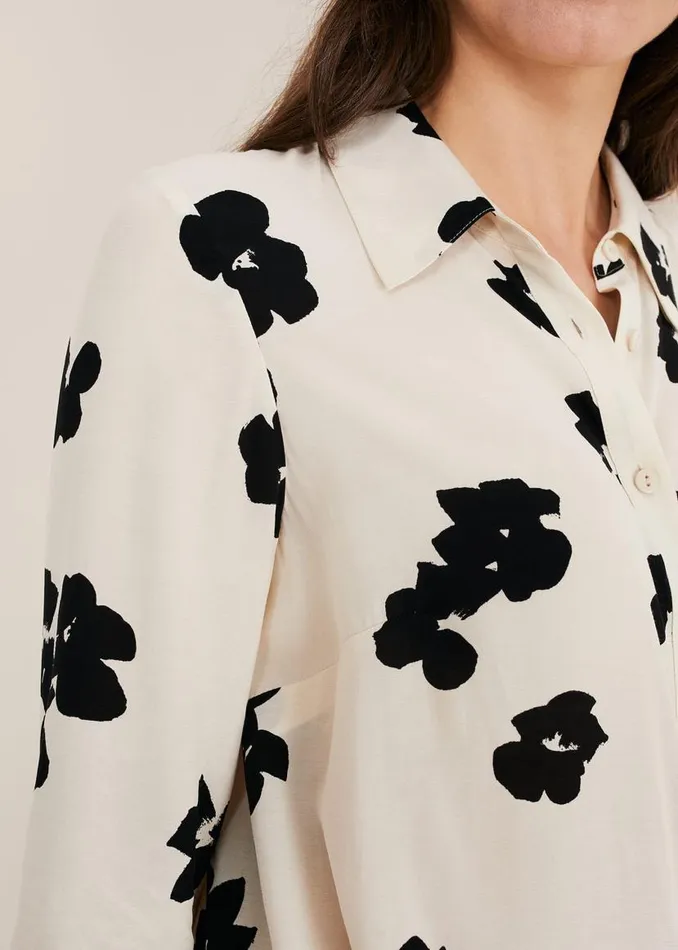 Phase Eight Shirts and Blouses Rae Floral Longline Shirt Blackivory 8211 Women Phase Eight Shirts and Blouses Rae Floral Longline Shirt Blackivory 8211 Women