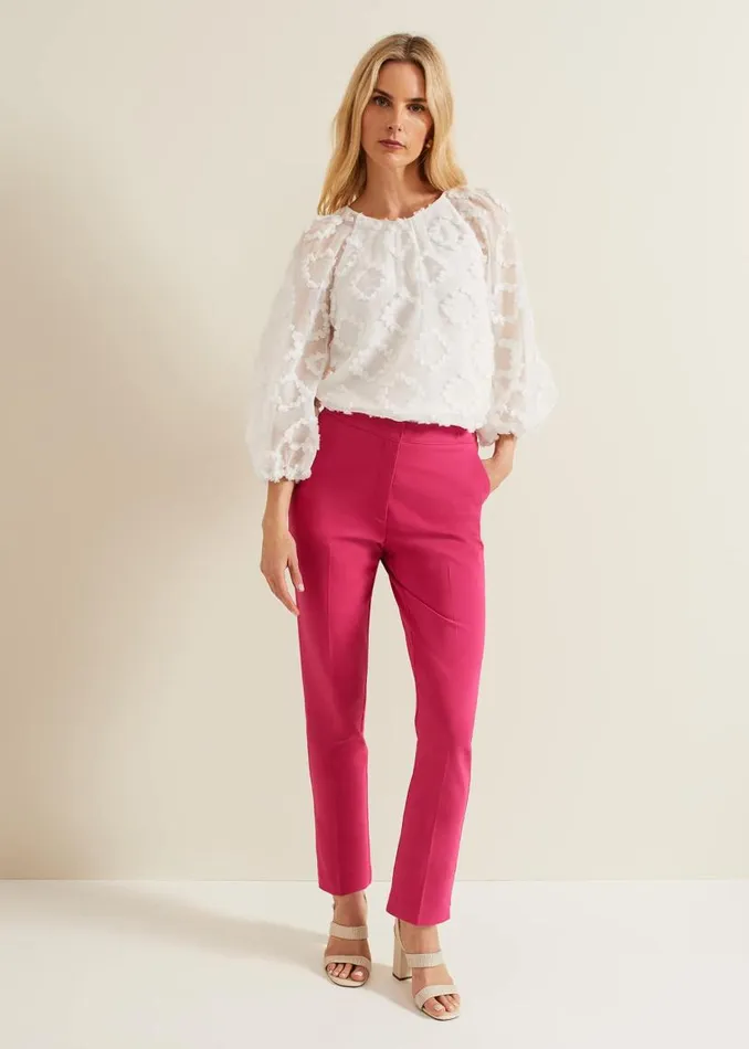 Phase Eight Shirts and Blouses Shayla Textured Blouse White 8211 Women
