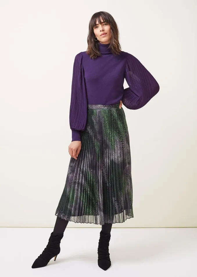 Phase Eight Skirts Camina Snake Print Pleated Maxi Skirt Blackmulti 8211 Women Phase Eight Skirts Camina Snake Print Pleated Maxi Skirt Blackmulti 8211 Women