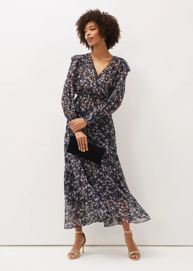 Phase Eight Skirts Lola Floral CoOrd Maxi Skirt Navypink 8211 Women