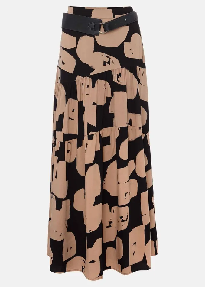 Phase Eight Skirts Luana Geo Print Midi Skirt Blackcamel 8211 Women