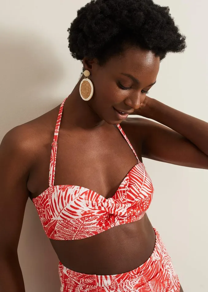 Phase Eight Swimwear Fern Bikini Top Redwhite 8211 Women