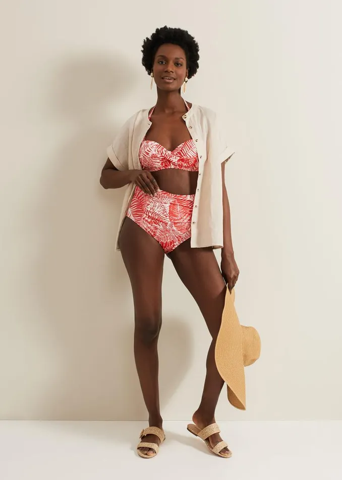 Phase Eight Swimwear Fern Bikini Top Redwhite 8211 Women