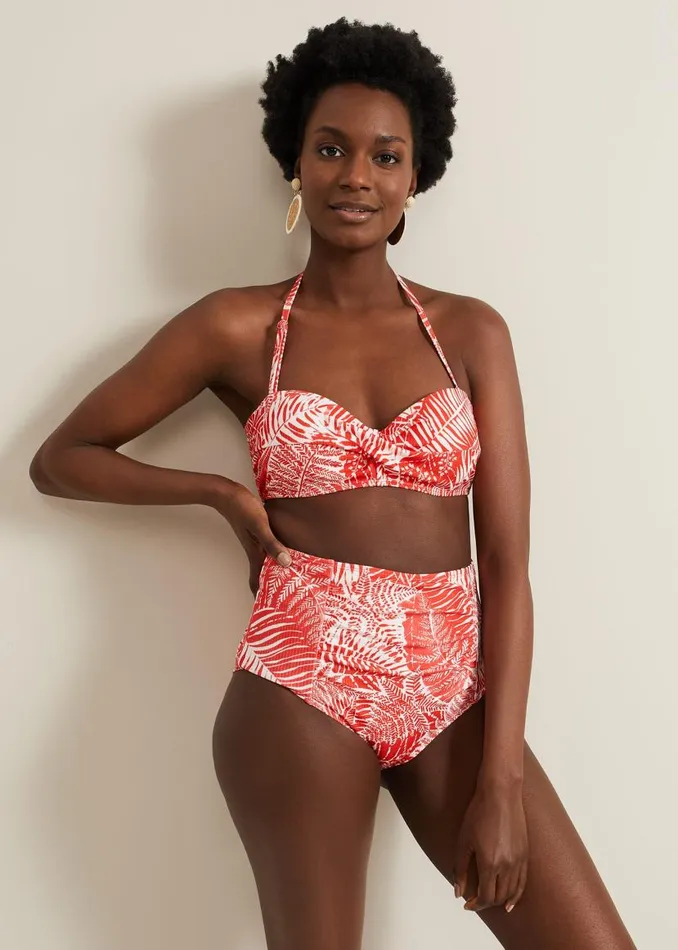 Phase Eight Swimwear Fern Bikini Top Redwhite 8211 Women