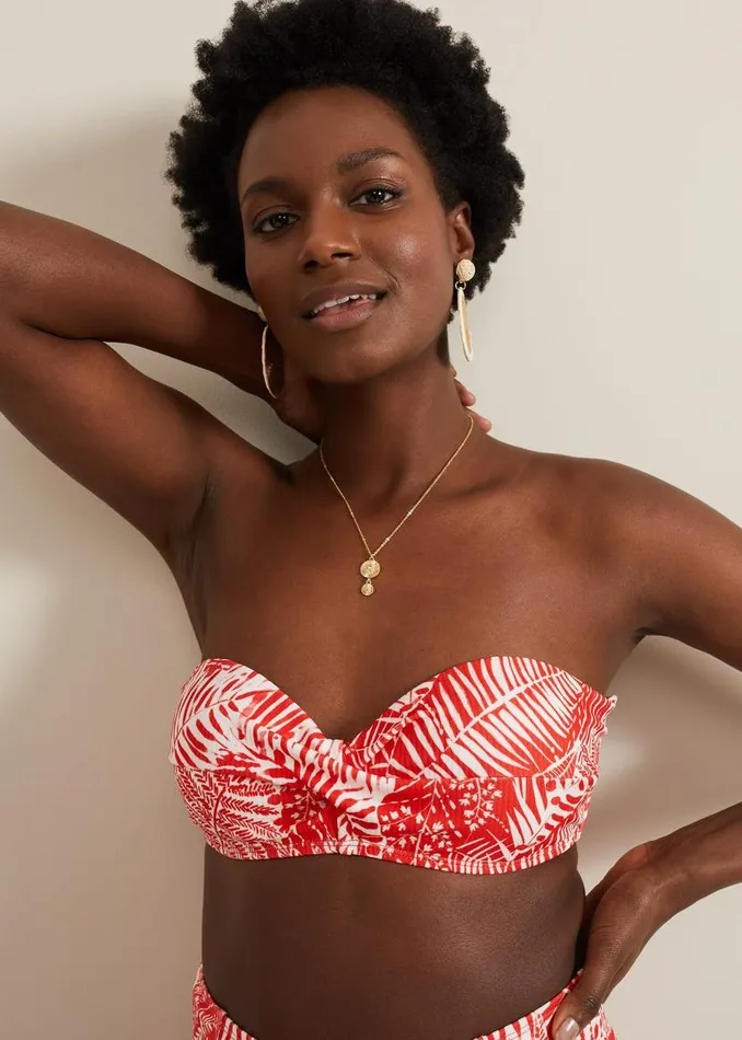 Phase Eight Swimwear Fern Bikini Top Redwhite 8211 Women
