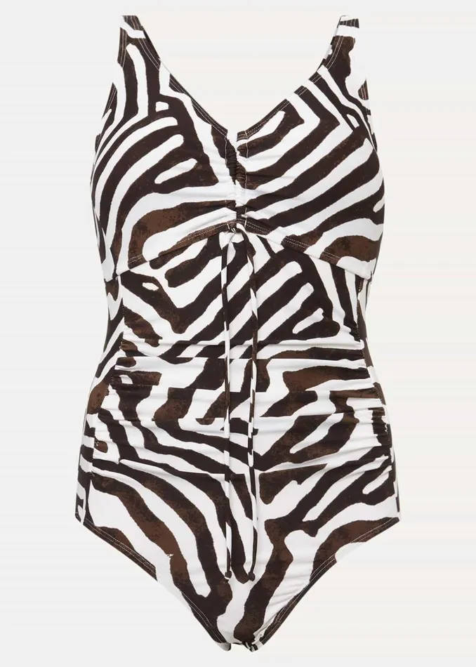Phase Eight Swimwear Isabelle Zebra Swimsuit Blackivory 8211 Women