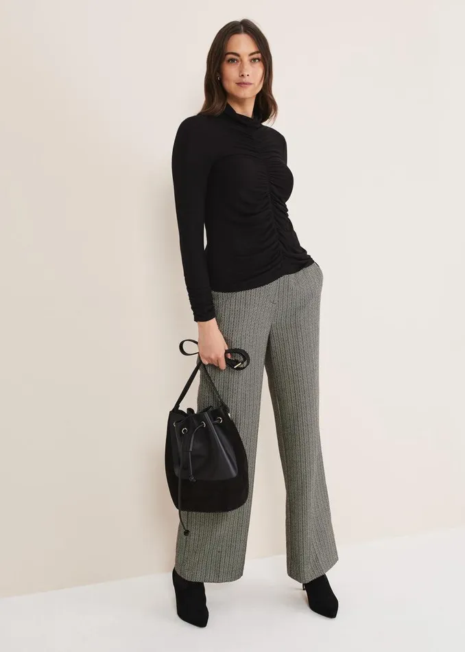 Phase Eight Tops and TShirts Anabelle Ruched Top Charcoal 8211 Women