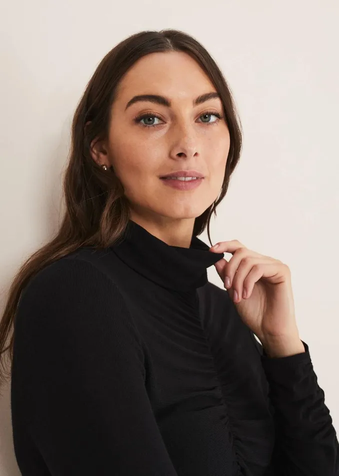 Phase Eight Tops and TShirts Anabelle Ruched Top Charcoal 8211 Women