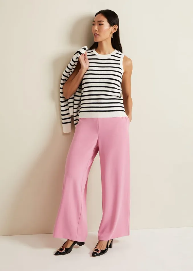 Phase Eight Tops and TShirts Chloe Stripe Vest Ivorynavy 8211 Women