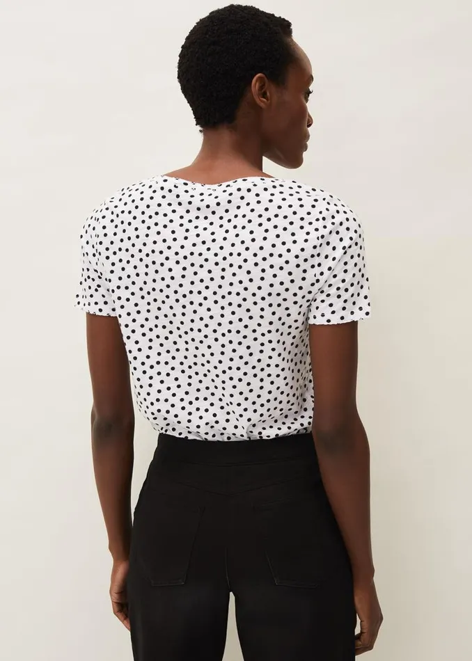 Phase Eight Tops and TShirts Elspeth Spot TShirt Whiteblack 8211 Women