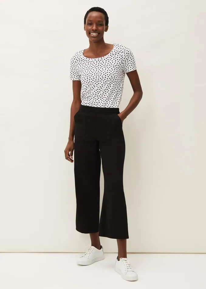 Phase Eight Tops and TShirts Elspeth Spot TShirt Whiteblack 8211 Women