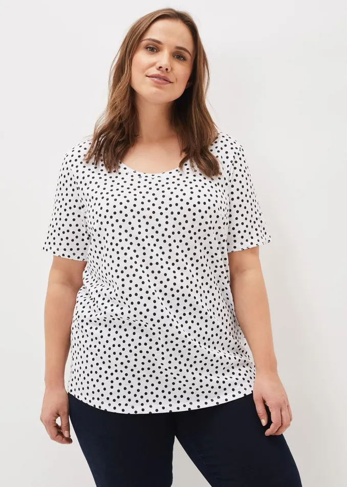 Phase Eight Tops and TShirts Elspeth Spot TShirt Whiteblack 8211 Women