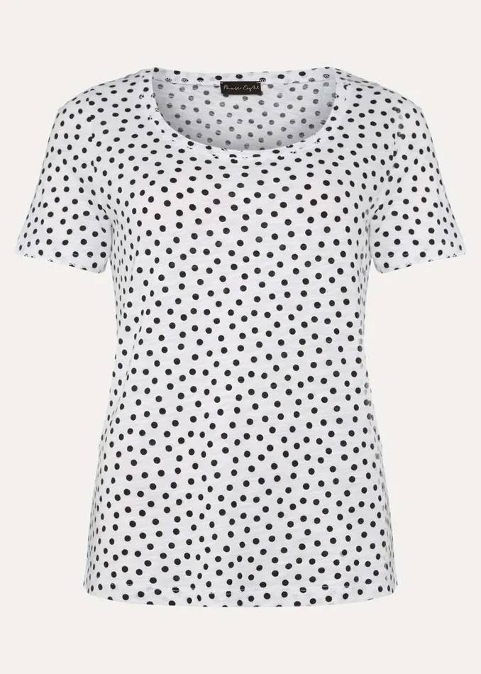 Phase Eight Tops and TShirts Elspeth Spot TShirt Whiteblack 8211 Women