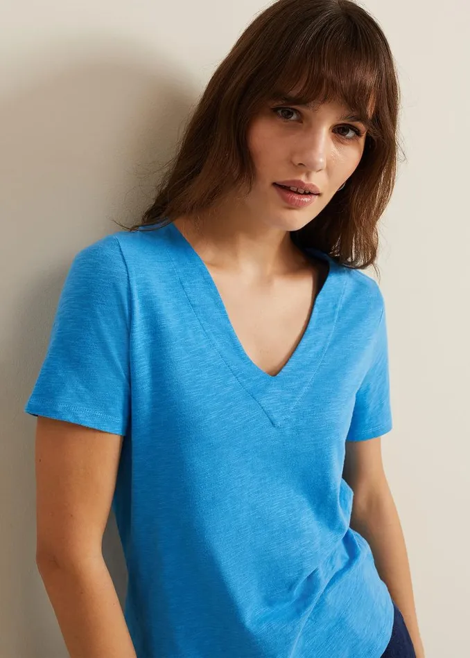 Phase Eight Tops and TShirts Elspeth V Neck Top Blue 8211 Women