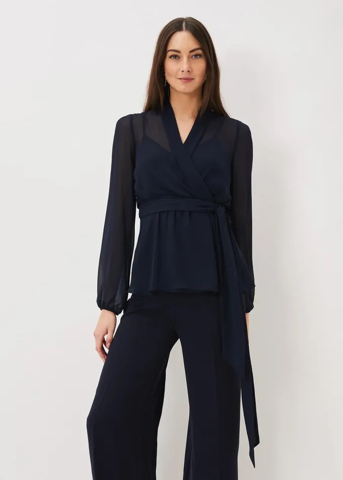 Phase Eight Tops and TShirts Florentine CoOrd Top Navy 8211 Women