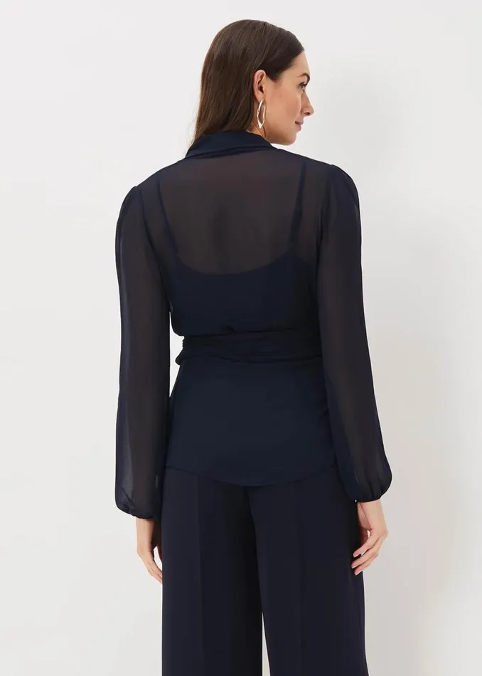 Phase Eight Tops and TShirts Florentine CoOrd Top Navy 8211 Women