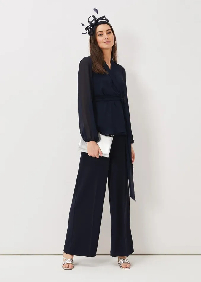 Phase Eight Tops and TShirts Florentine CoOrd Top Navy 8211 Women