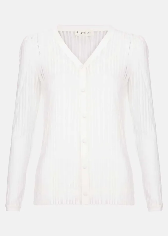 Phase Eight Tops and TShirts Loraine Linear Burnout Top Ivory 8211 Women