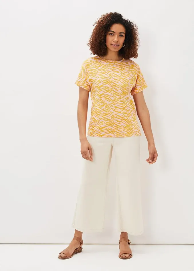 Phase Eight Tops and TShirts Lucille Cotton Zebra Print Top Ochrepink 8211 Women Phase Eight Tops and TShirts Lucille Cotton Zebra Print Top Ochrepink 8211 Women