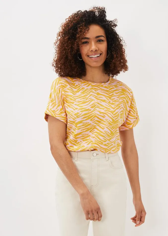 Phase Eight Tops and TShirts Lucille Cotton Zebra Print Top Ochrepink 8211 Women Phase Eight Tops and TShirts Lucille Cotton Zebra Print Top Ochrepink 8211 Women