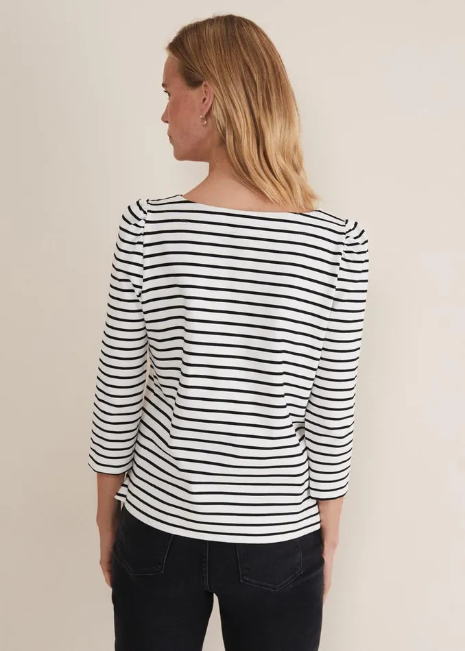 Phase Eight Tops and TShirts Orabella Striped Top Blackivory 8211 Women