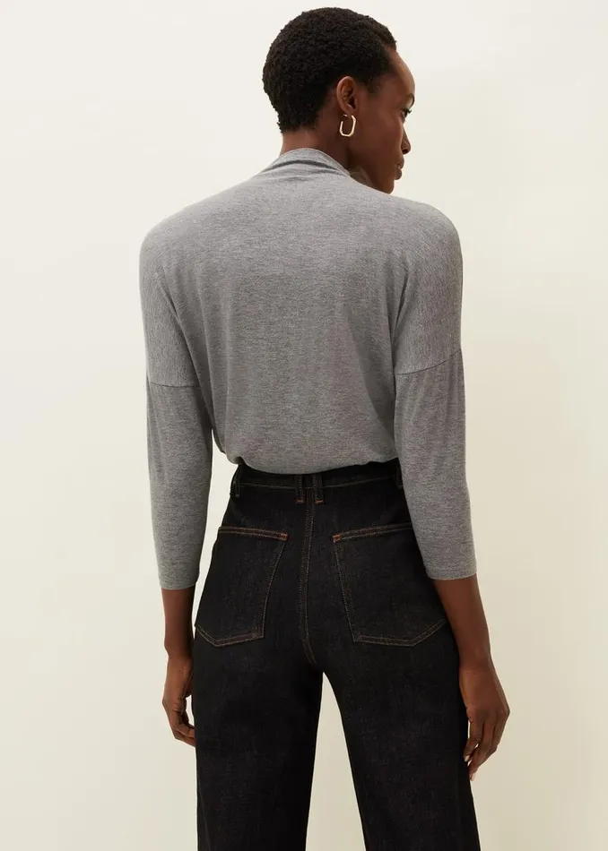 Phase Eight Tops and TShirts Shiloh Roll Neck Jersey Top Grey 8211 Women