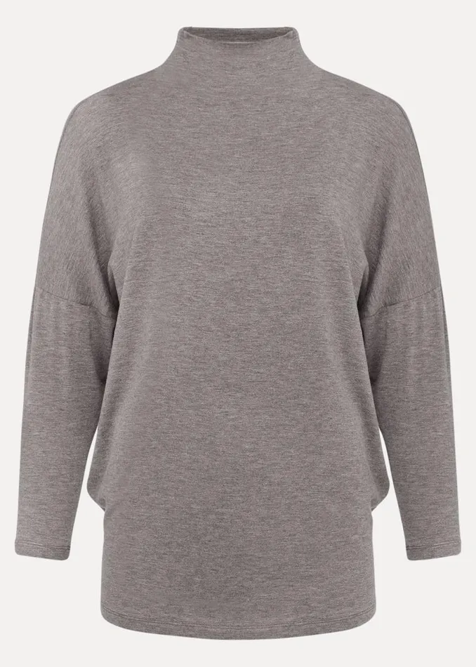 Phase Eight Tops and TShirts Shiloh Roll Neck Jersey Top Grey 8211 Women