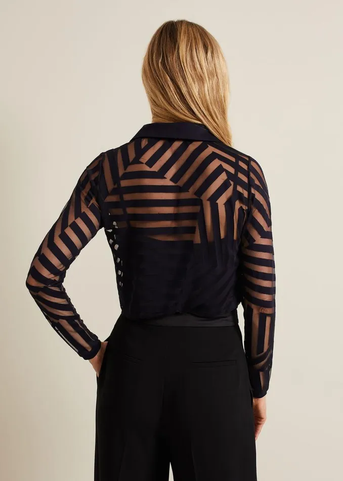Phase Eight Tops and TShirts Vida Burnout Top Navy 8211 Women