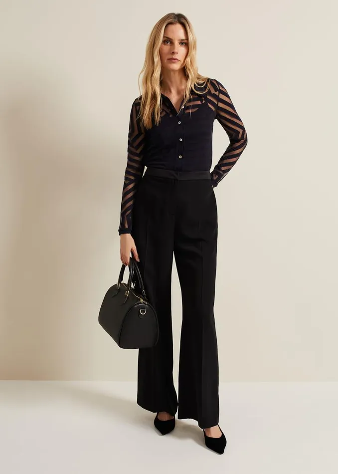 Phase Eight Tops and TShirts Vida Burnout Top Navy 8211 Women