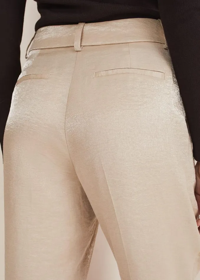 Phase Eight Trousers Kehlani Shimmer Peg Trouser CoOrd Champagne 8211 Women