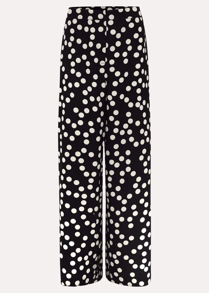 Phase Eight Trousers Mairead Polka Dot Wide Leg Trouser Navy 8211 Women