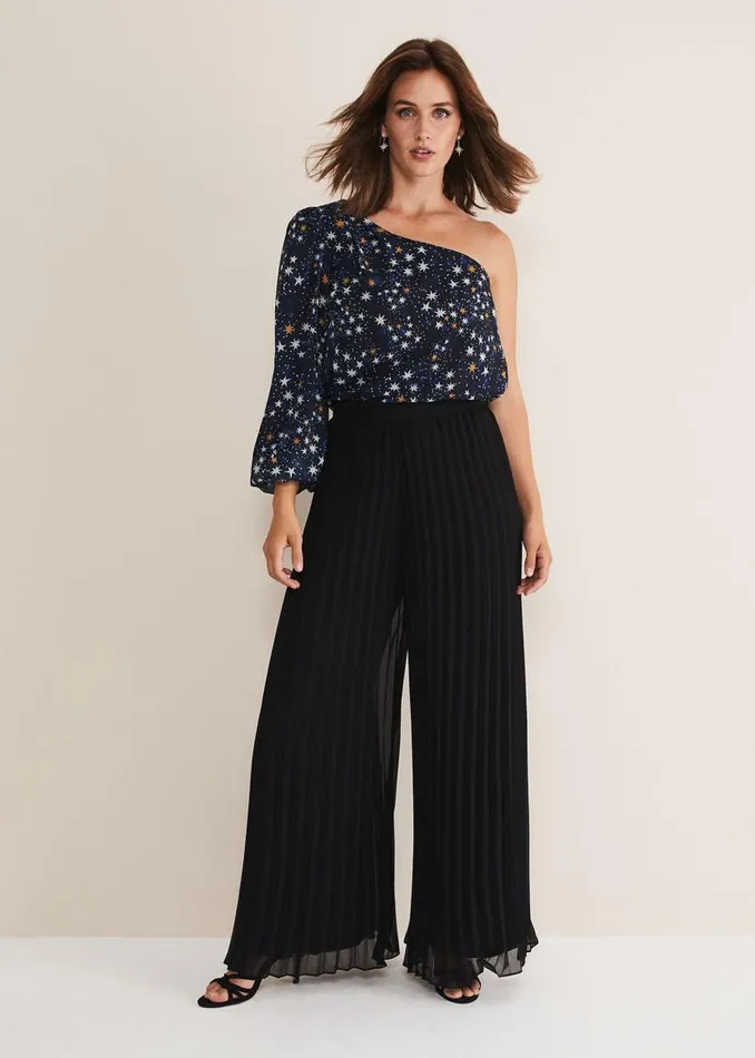 Phase Eight Trousers Sylvie Pleat Wide Leg Trousers Black 8211 Women